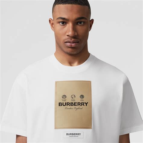 Burberry Label Appliqué Cotton Oversized T